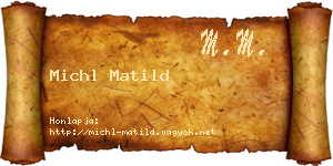 Michl Matild névjegykártya